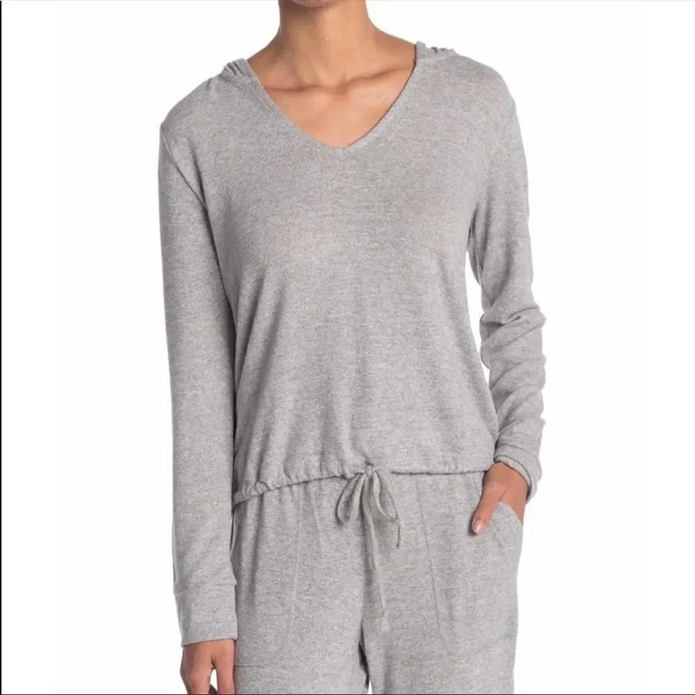 NWT Hooded Pullover Drawstring Waist Size L Gray - Picture 2 of 4